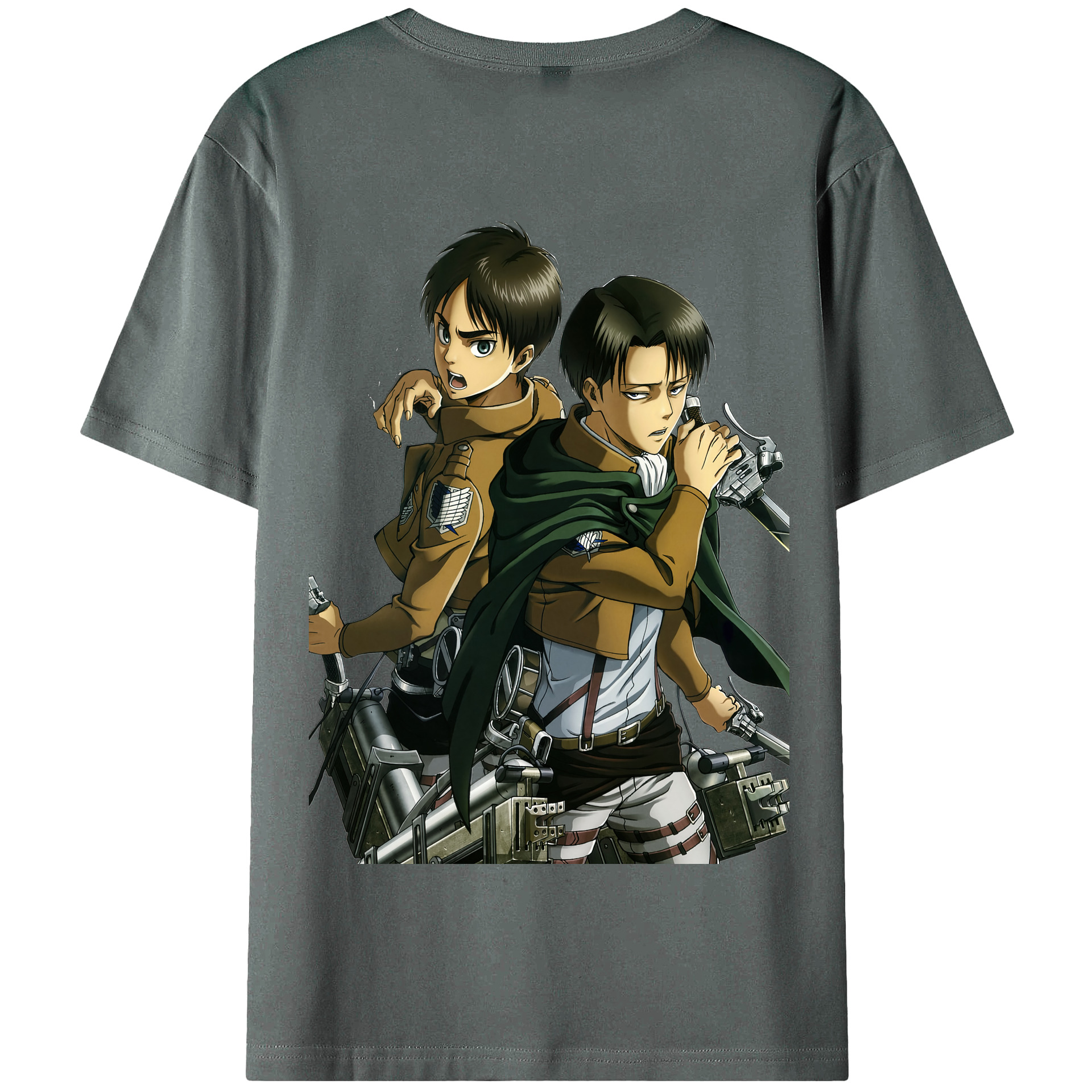 （画像用） 進撃の巨人 リヴァイ·アッカーマン Attack on Titan Levi Ackerman 綿100％半袖Tシャツ（背面プリント）